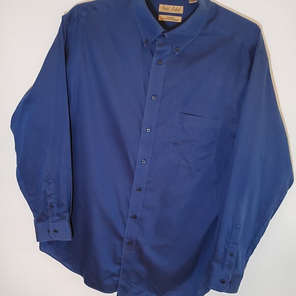 Shirt, Long, Gold Label, Dark Blue, 2XLT - Picture 1 of 3